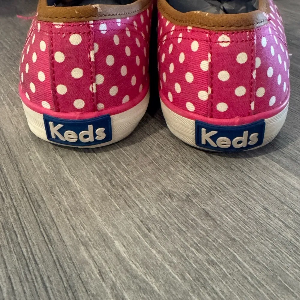 Keds Polka Dot  Pink Lace Up Sneakers Loafers Womens Shoes Sz 7 - Image 7