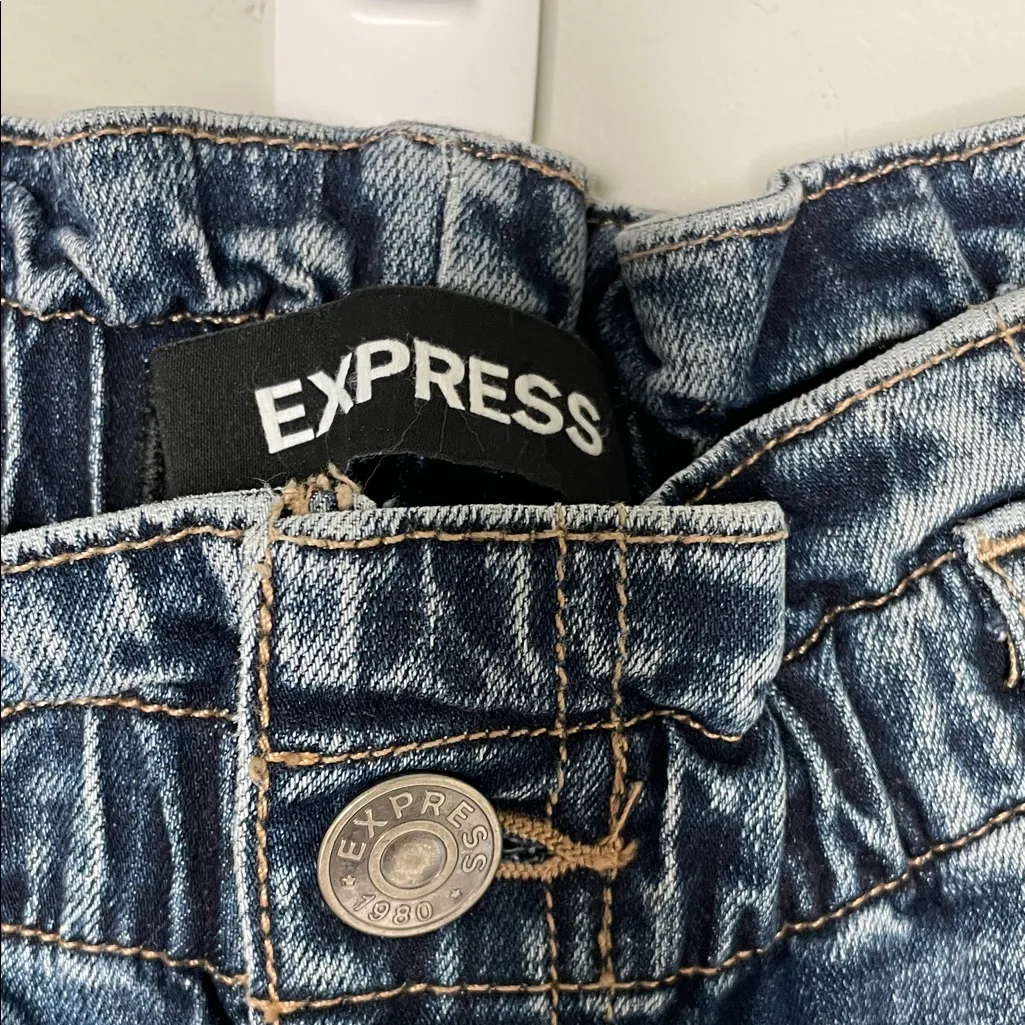 Express Women’s  Mom jeans Dark Blue Jeans - Image 2