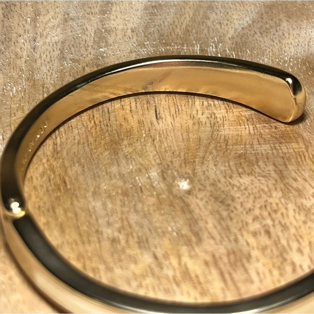 Lucky Brand Gold & Cream Enamel Cuff Bracelet - Image 12