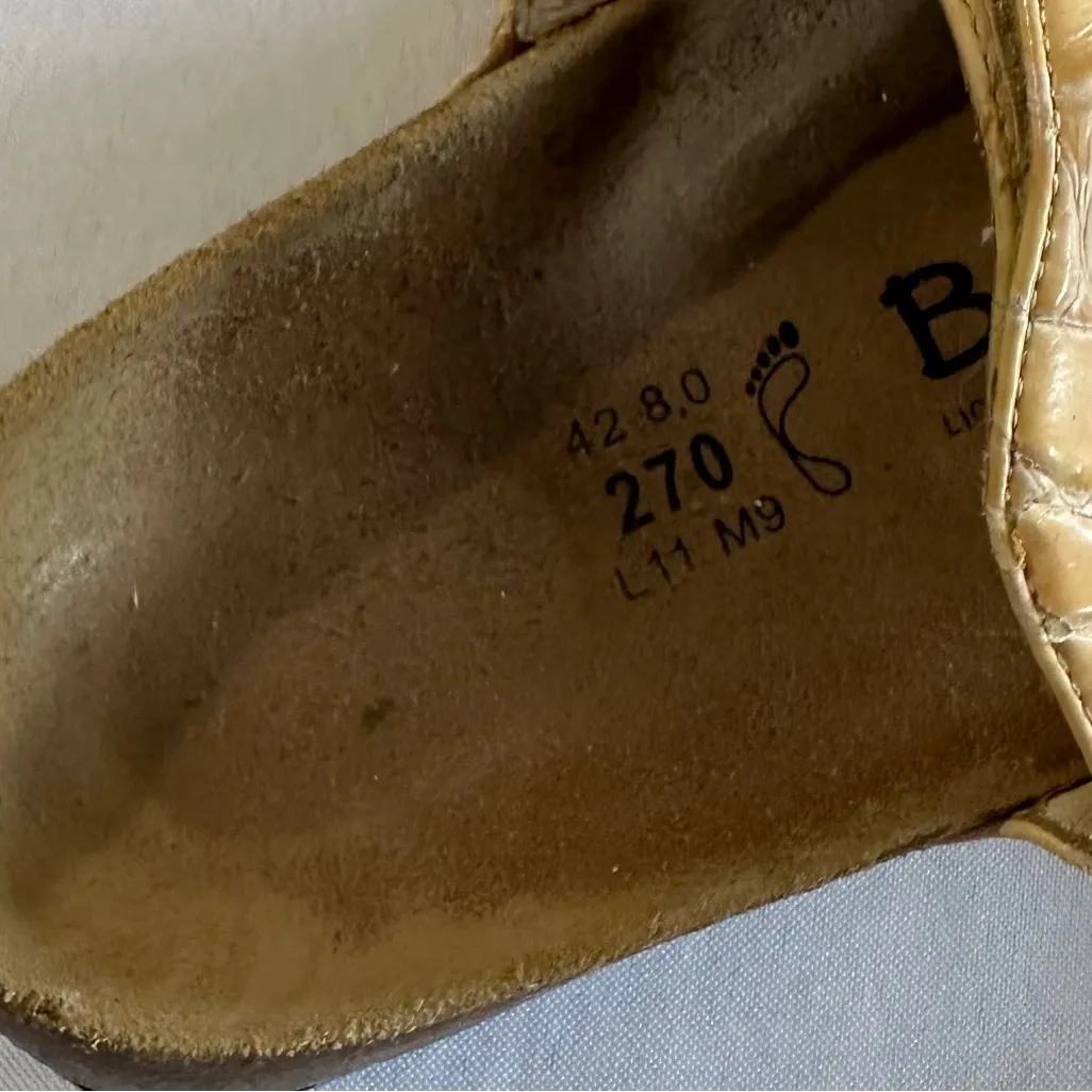 Birkenstock • Betula Bombay Leaf Golden Beige Thong Women’s Size 11 - Image 13