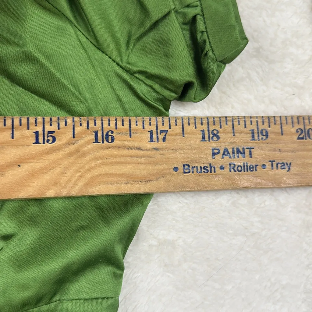 Missoni sz 6 Green Cotton Silk Grommet Short Sleeve Dress Italy - Image 8