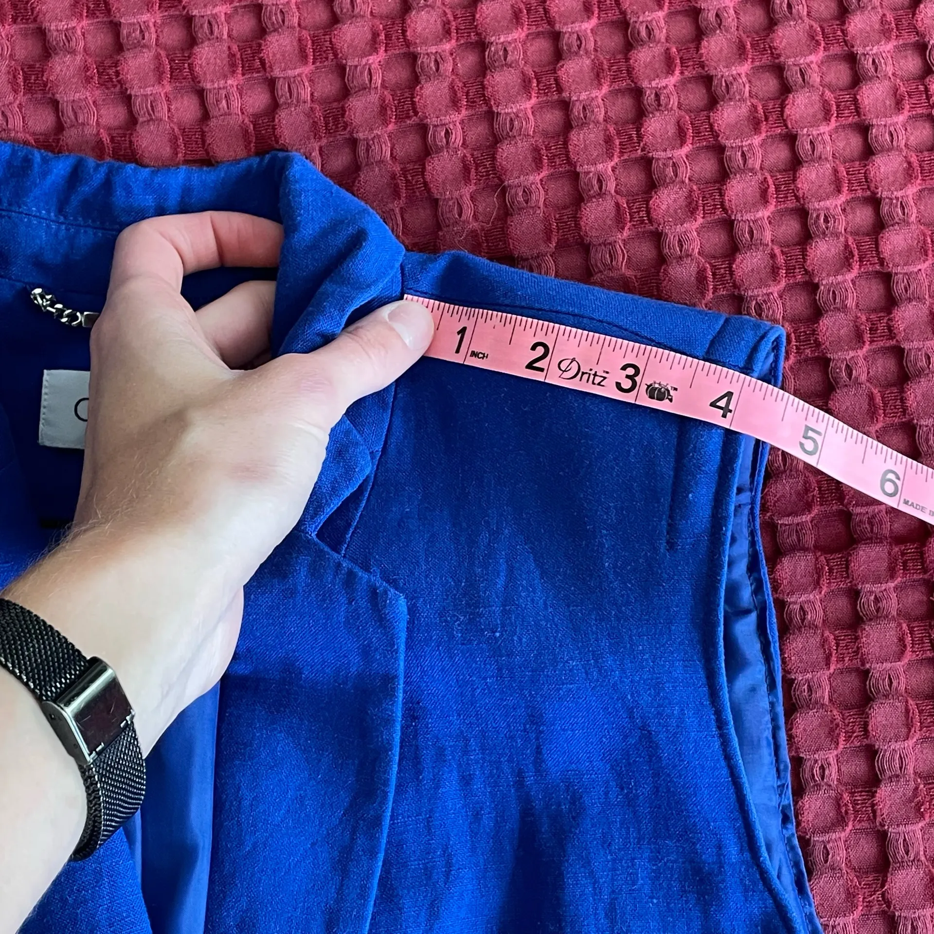 Calvin Klein Royal Blue Sleeveless Blazer Vest – 10P - Image 11