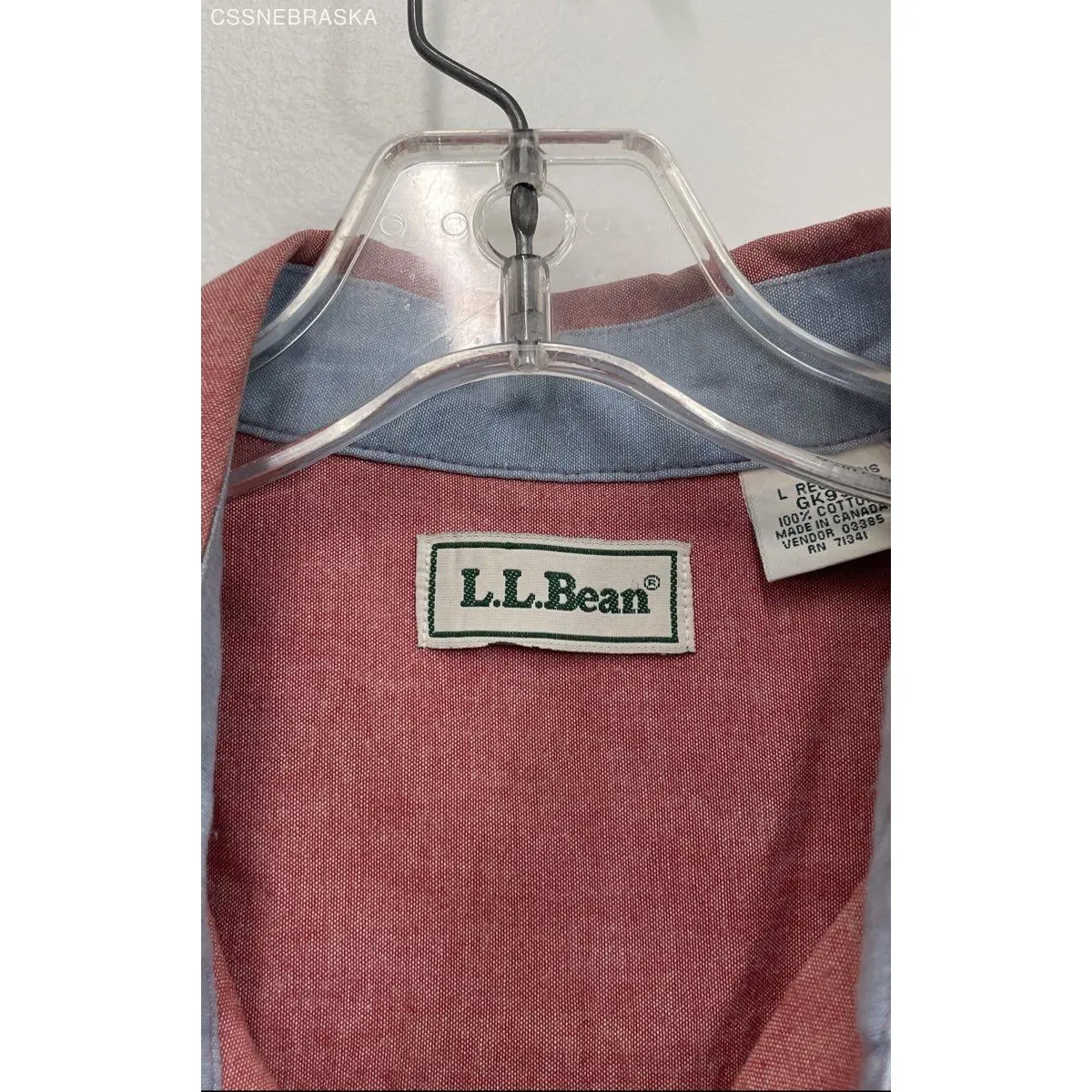 L.L. Bean Pink Cotton Short Sleeve Button Down Shirt Pink Men's - Image 2