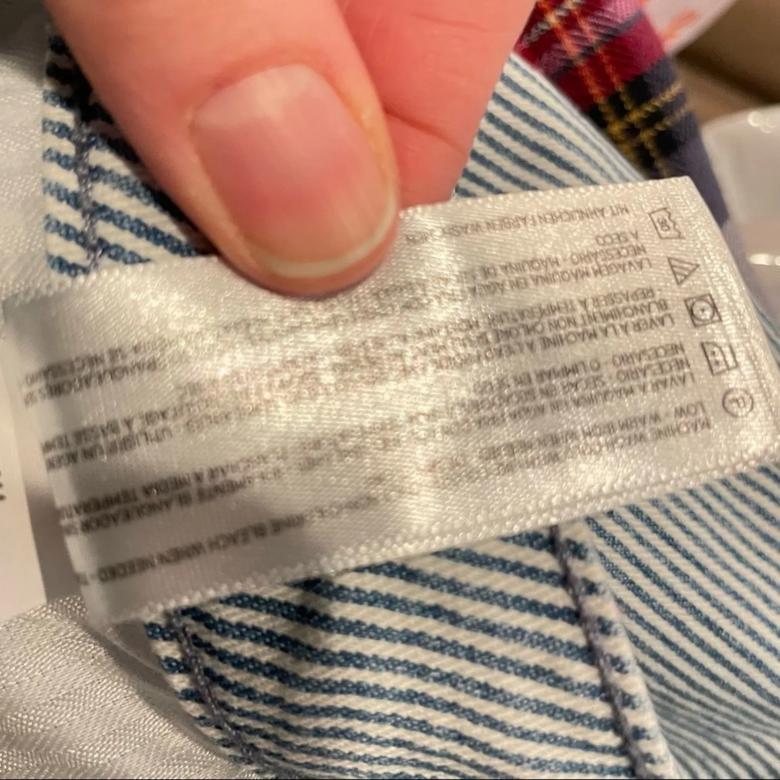 Jones New York Blue & White Striped Nautical Trouser Short Womens 12 Seersucker - Image 8