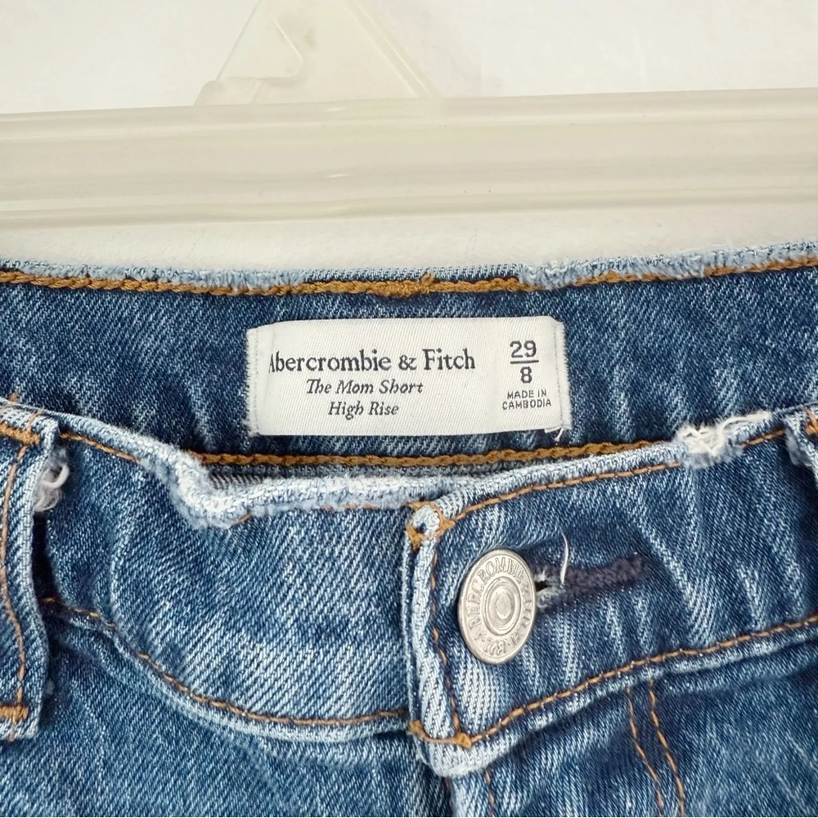 Abercrombie & Fitch The Mom Short High Rise Sz 29 / 8 - Image 3