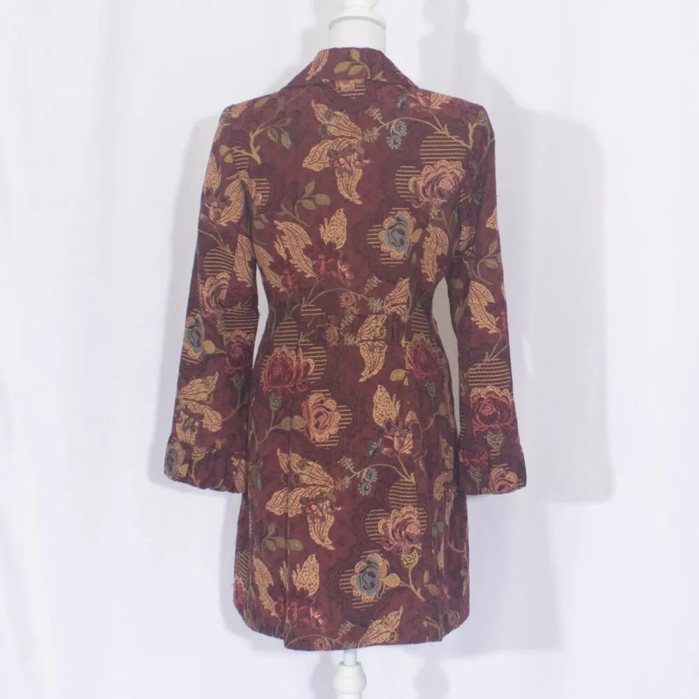 CAbI Vintage 749 Guinevere Jacobean Tapestry Long Coat Size 8 - Image 4