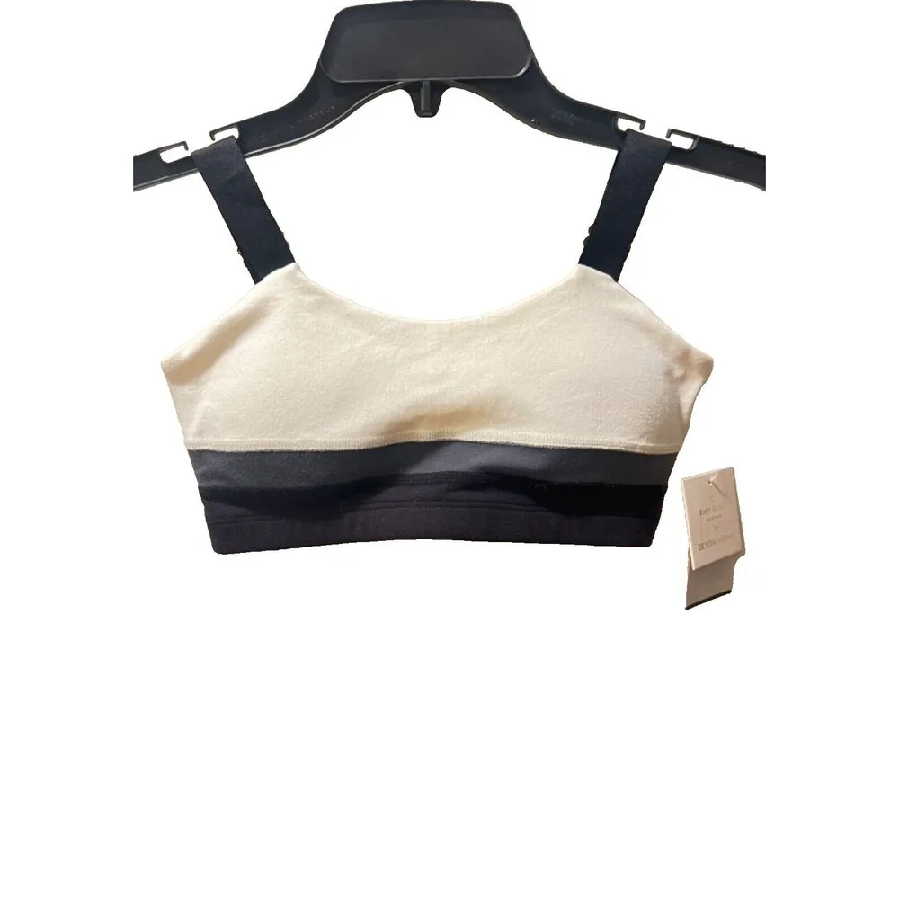 Kate Spade x Beyond Yoga Limited Edition Sold Out Gray Color Block Bra SZ XS NWT - Image 2