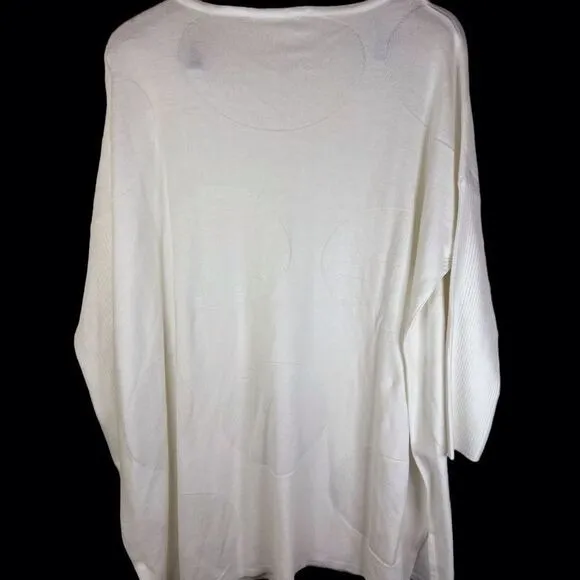 Soft Surroundings Classic White Long Sleeve Super Soft Flowy Tee Size 1X - Image 6