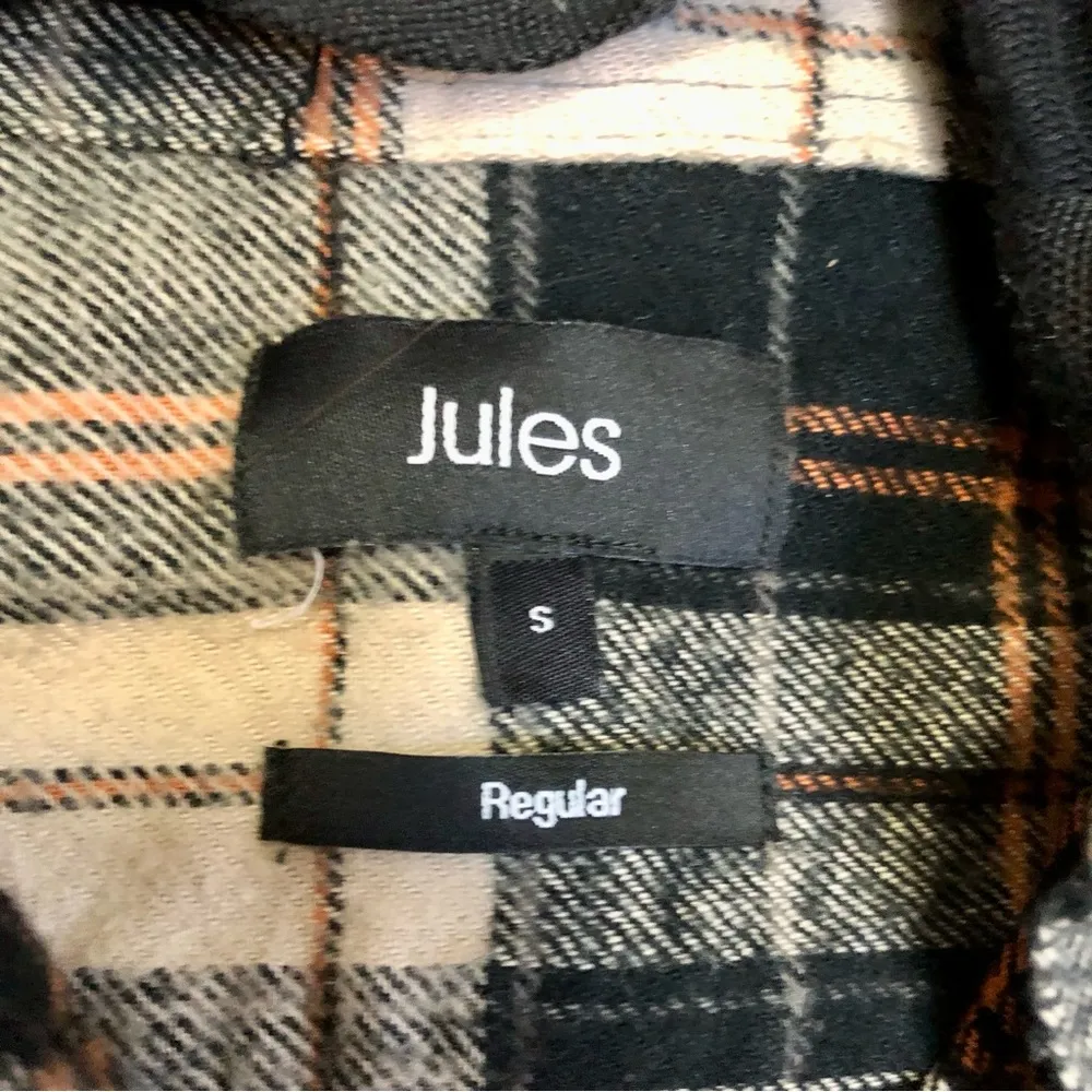 Jules Plaid Layered Hoodie Flannel Shirt Layered Grunge Emo 90s Plaid Neutrals S Brown - Image 8
