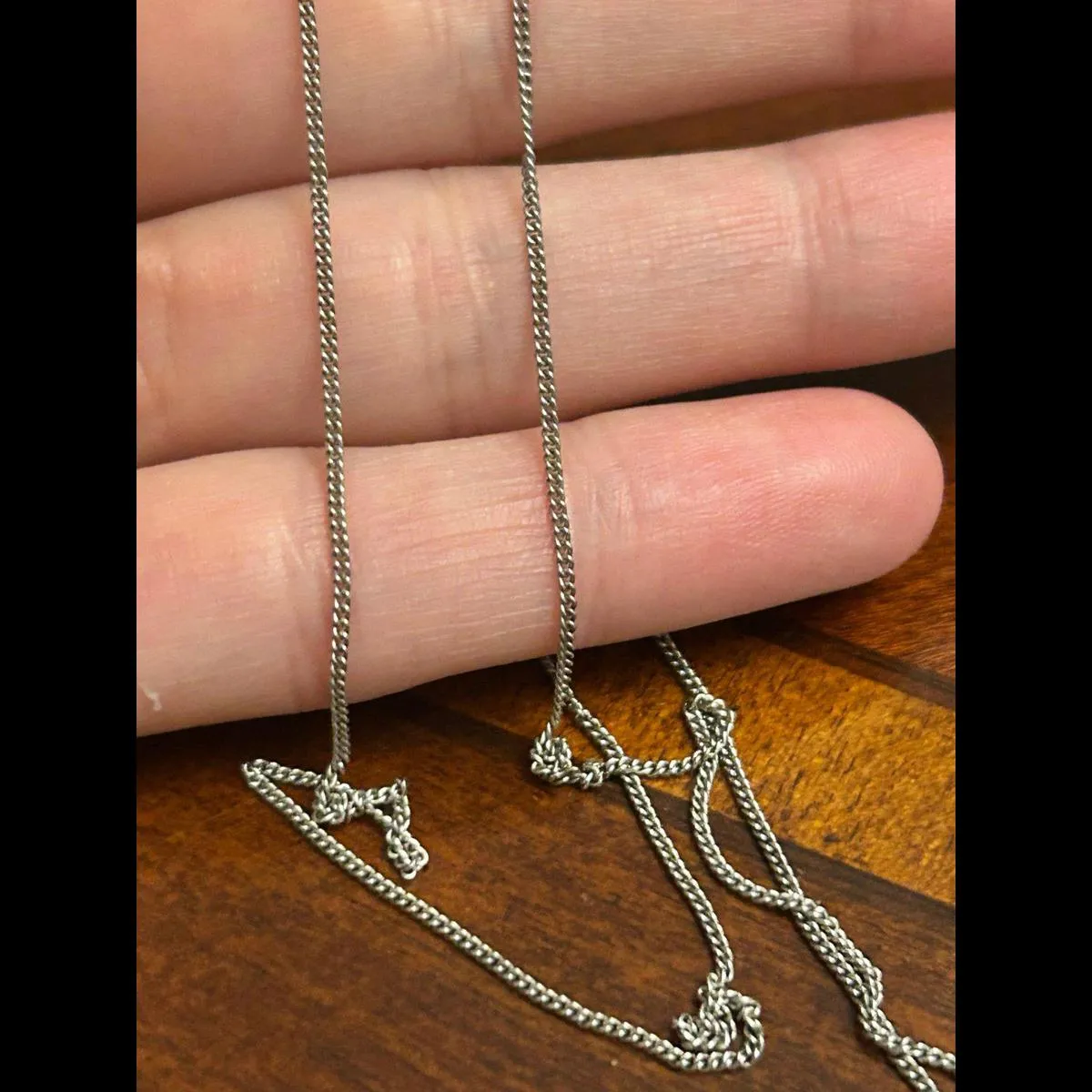 925 sterling silver necklace 1.55g g84 18 inch made in Italy - Image 2