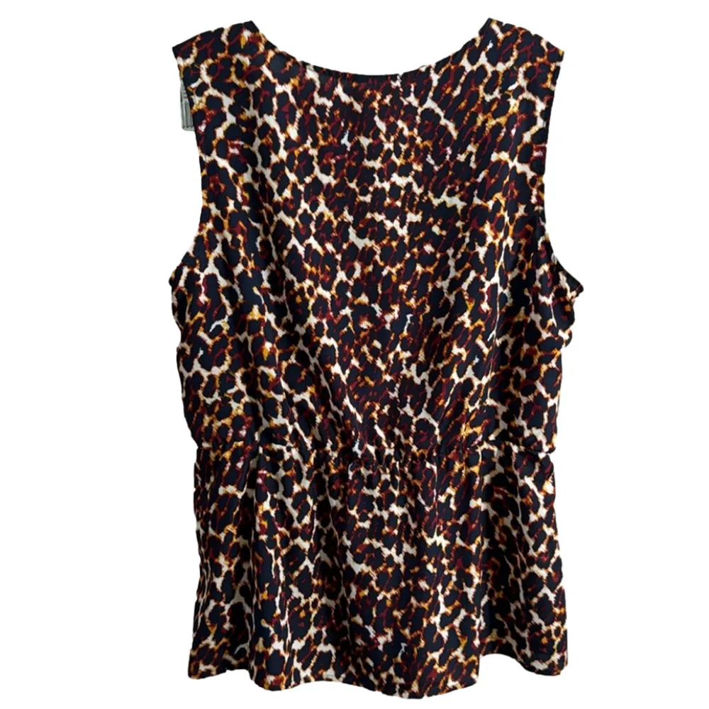 Merona Sleeveless Animal Print Wrap-style Blouse - Image 6
