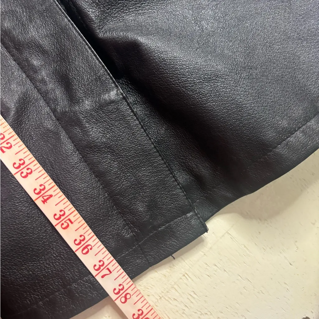 Vintage Wilsons Leather 80’s Black Paisley Trench Coat Size Medium Thinsulate - Image 10