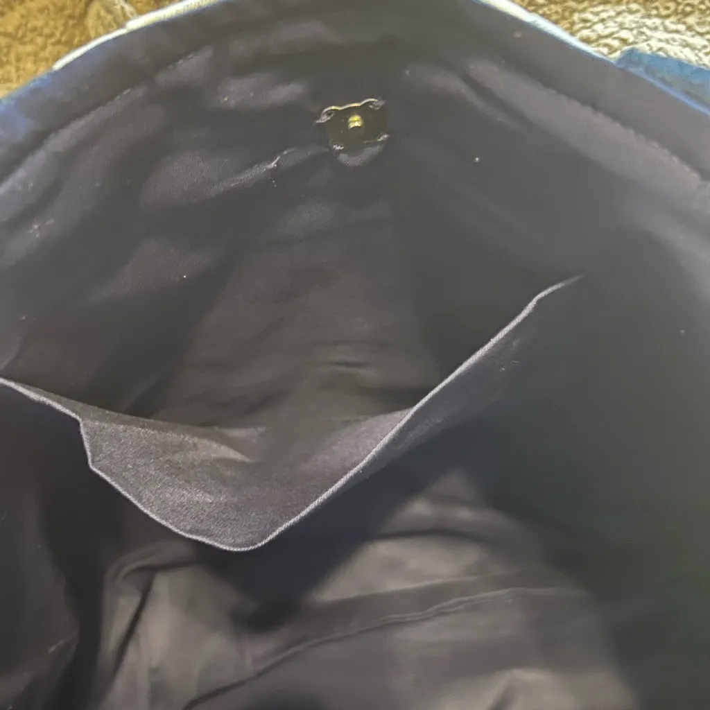 Hand Crafted Blue and White Checkered Tote Bag - Image 7