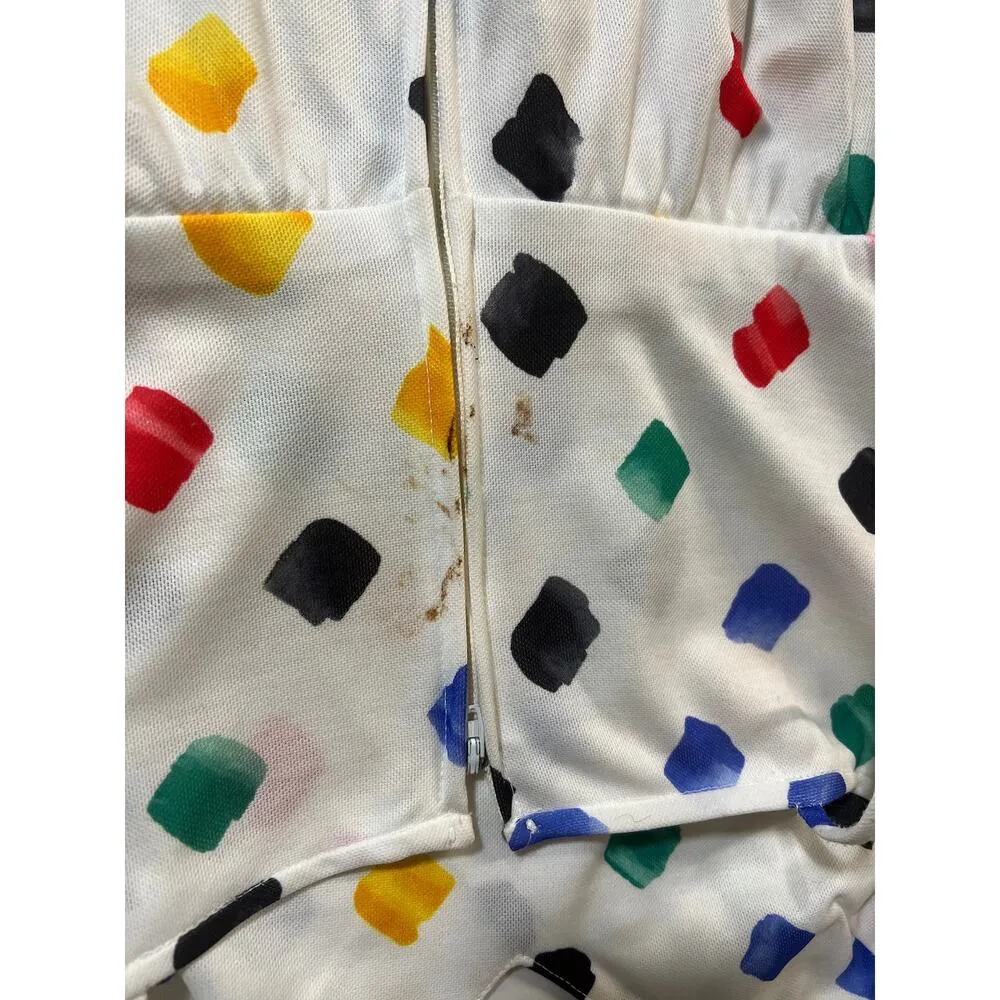 slip dress primary spots white red blue yellow vintage 1970s Size XS - Image 14