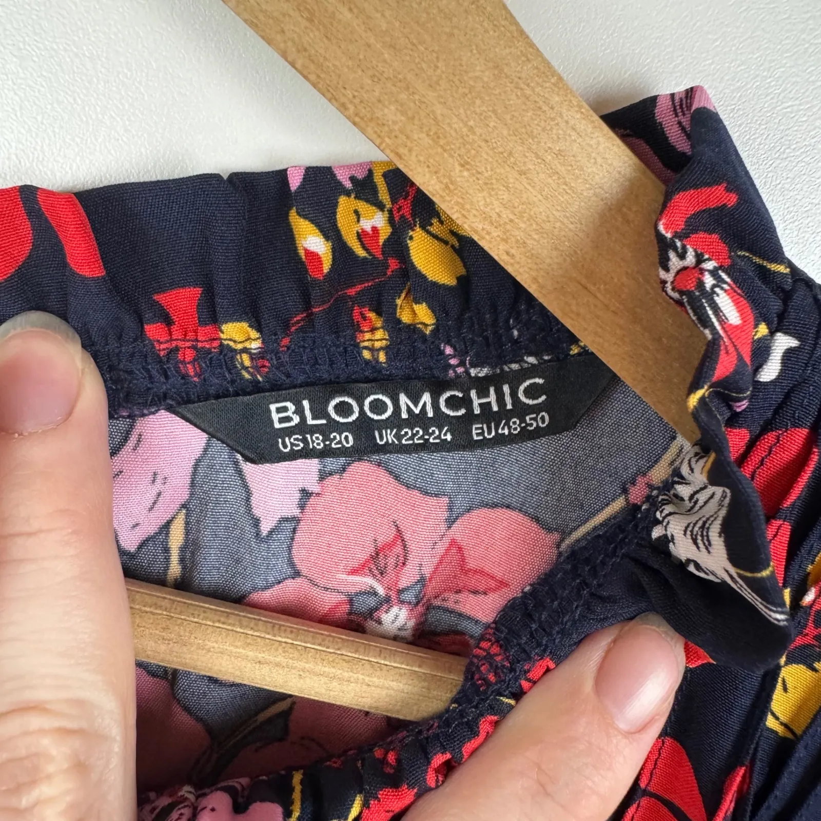 Bloomchic Floral Blouse Size‎ 18/20 Multicolor Lightweight Bloomcore Boho Office Red - Image 5