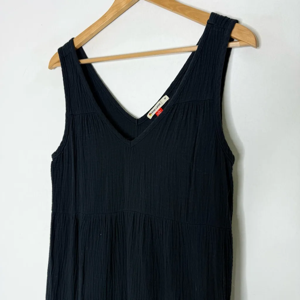 Marine Layer Corinne Midi Dress Cotton Gauze Size Medium - Image 6