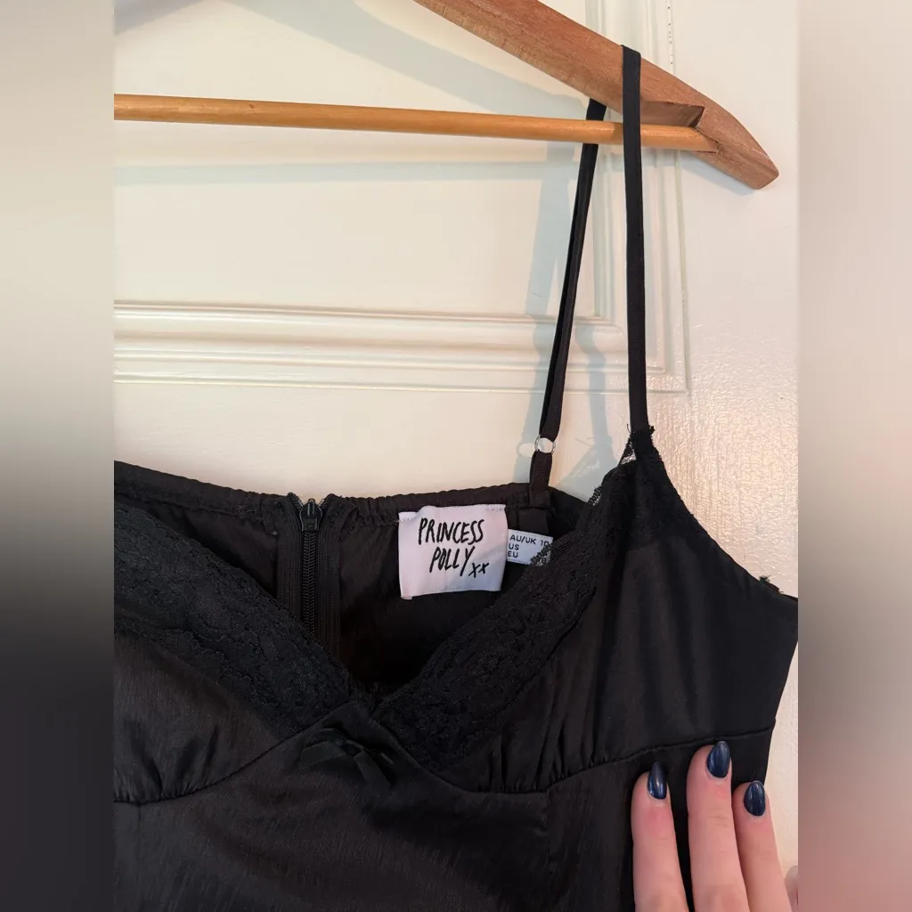 Princess Polly Black Lace  Mini Dress - Image 2