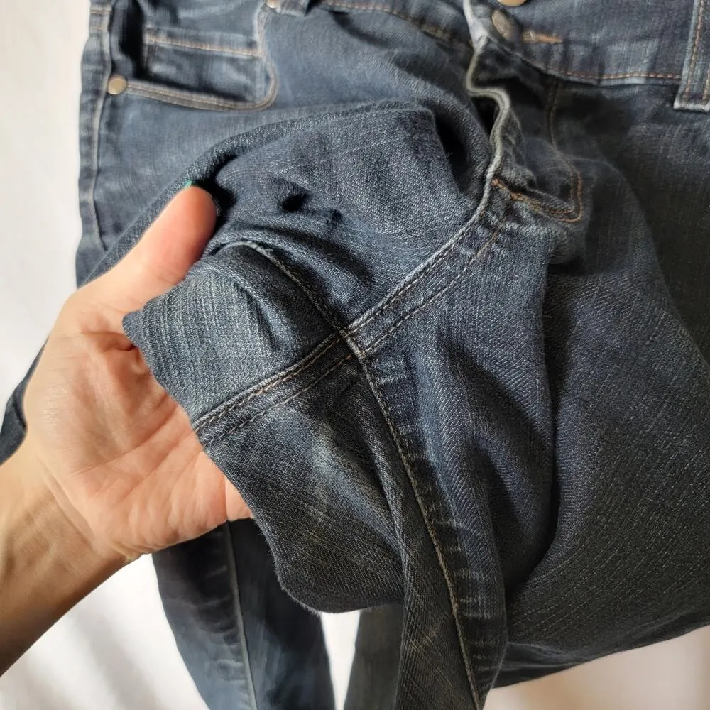 Y2K PAIGE Dark Wash Hidden Hills Mid Rise Stretch Womens Skinny Jeans Size 30 - Image 6