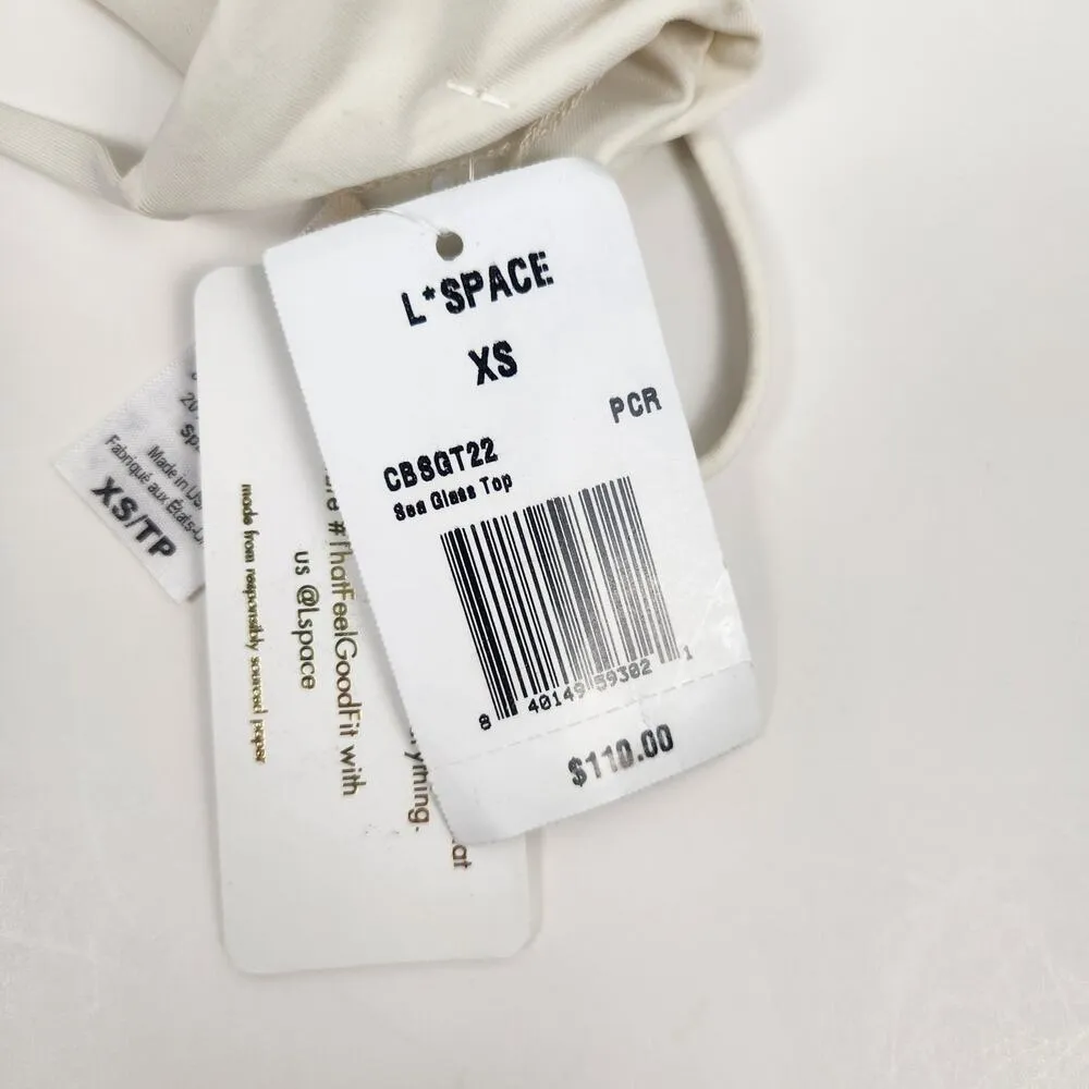 L*Space Sea Glass Bikini Top in Purple Cream Brown Size XS NWT - Image 4