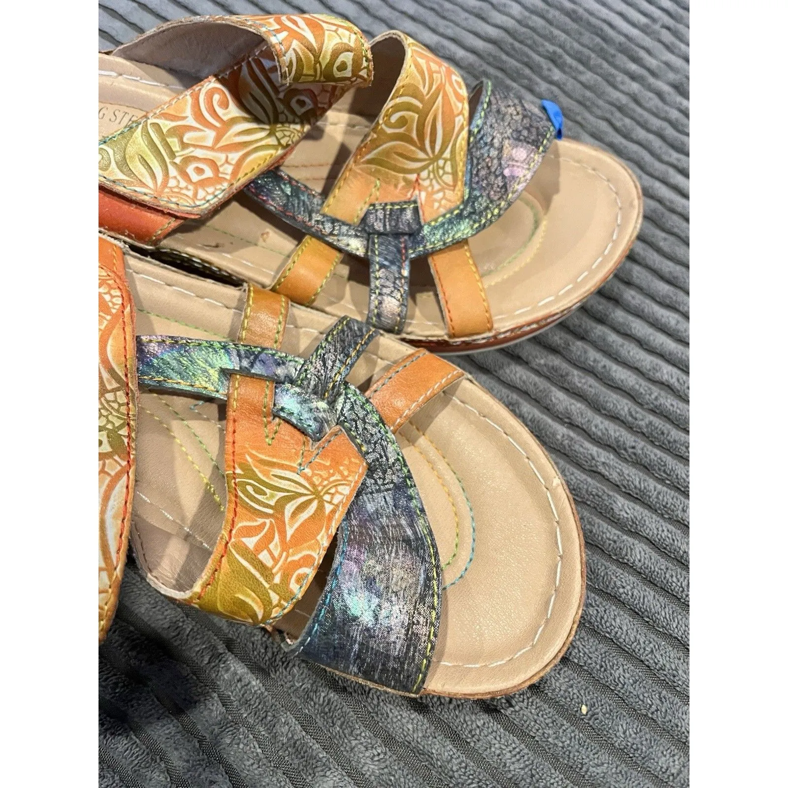 L’Artiste Women’s Sandals Caiman Slide On Adjustable Strap Sz 37 EUC - Image 6