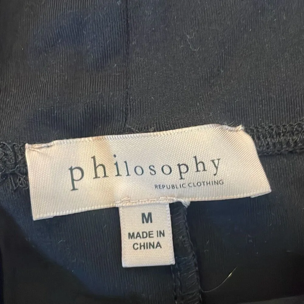 Philosophy black ponte stretch pencil skirt M - Image 6