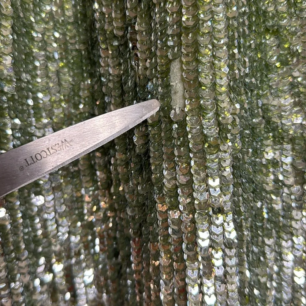 MAC DUGGAL 93568 Sage Green floral tea length  Dress Embellished Long Sleeve 18 - Image 7