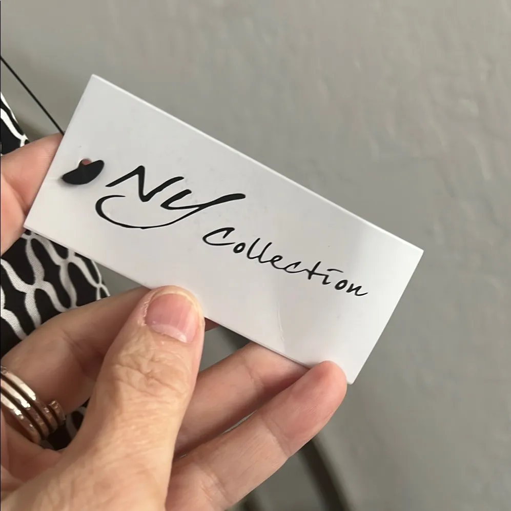 Black and White Patterned Pants Size L - Image 4