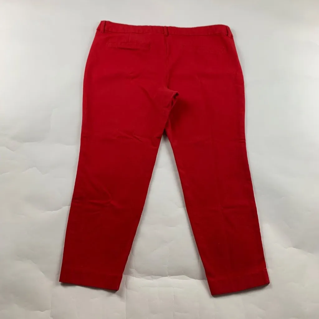 Old Navy Robbie Red Stretch Canvas Skinny Pixie Ankle Pant 16R - Image 5
