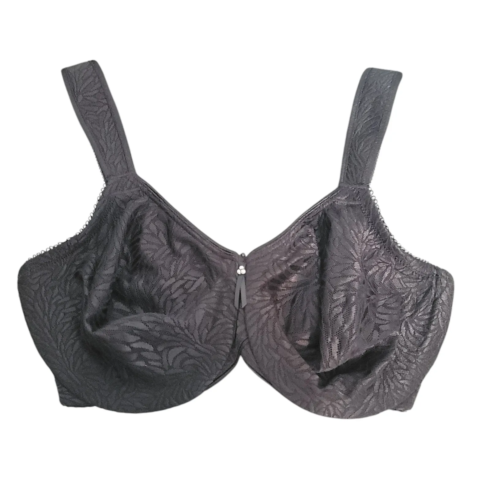 Wacoal  855367 Jacquard Underwire Bra Black 32DD - Image 2