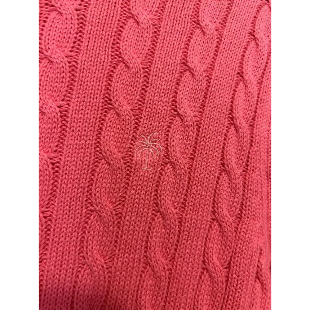 Lilly Pulitzer Sweater Size XS Pink Cable Knit Long Sleeve Crew Neck Colorful - Image 2