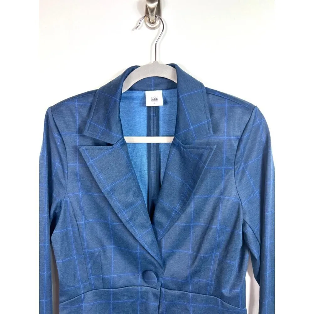 Cabi blue button‎ blazer with shoulder pads - Image 2