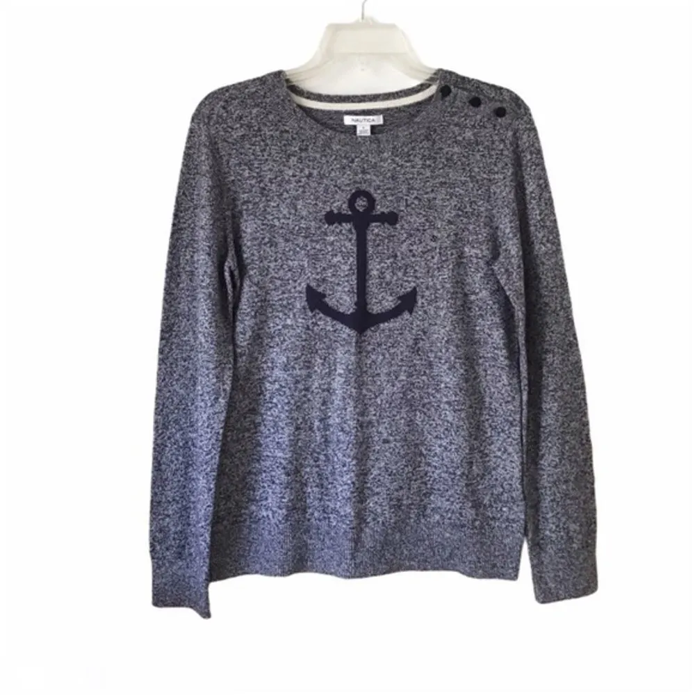 ✨ LONG SLEEVE ANCHOR INTARSIA SWEATER✨ - Image 4