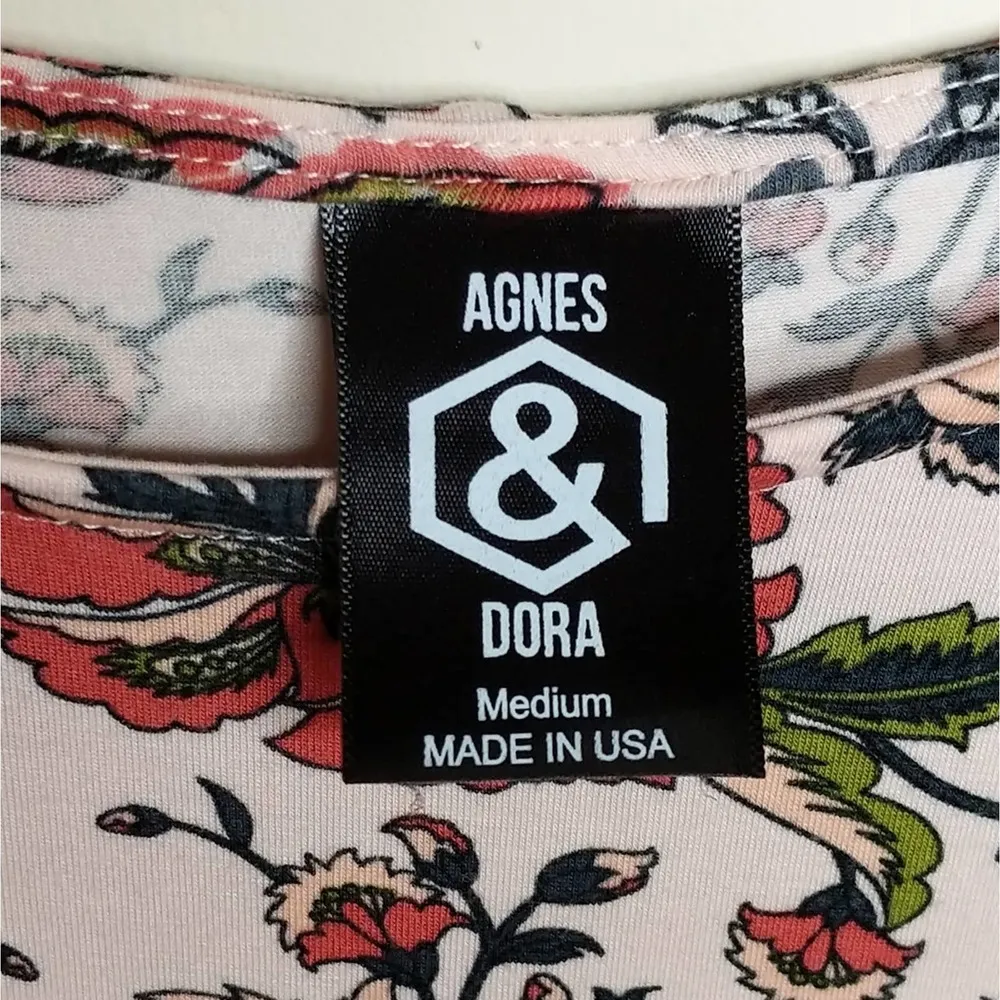 Agnes & Dora Floral Ruffle Hem Tunic - Sz M - EUC - Image 5