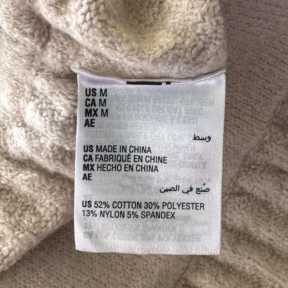 INC Jeannie Mai Medium Flared Sweater Pants Ribbed Stretch Oatmeal Beige New Tan - Image 5