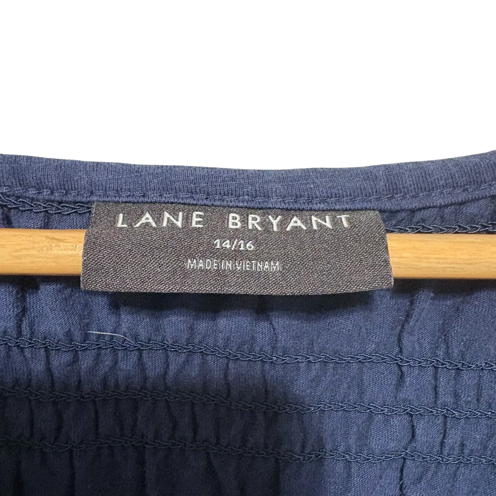 Y2K Lane Bryant Babydoll Top 14/16‎ Smock Ruffle Flutter Sleeve Peplum Cottage - Image 4