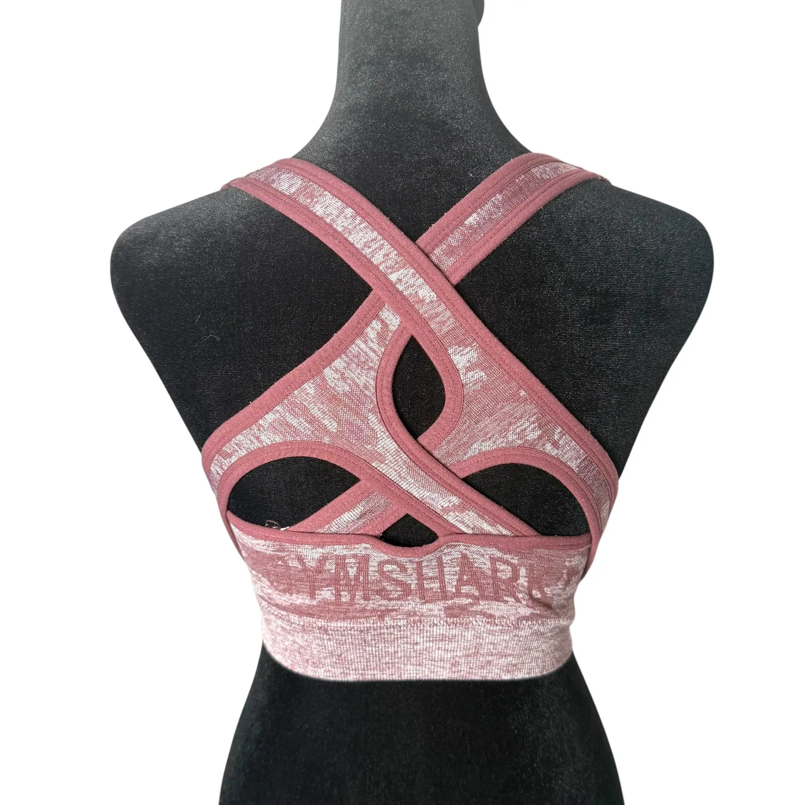 Gymshark Adapt Camo Seamless Sports Bra Women's XS Crisscross Back‎ Athletic - Image 6