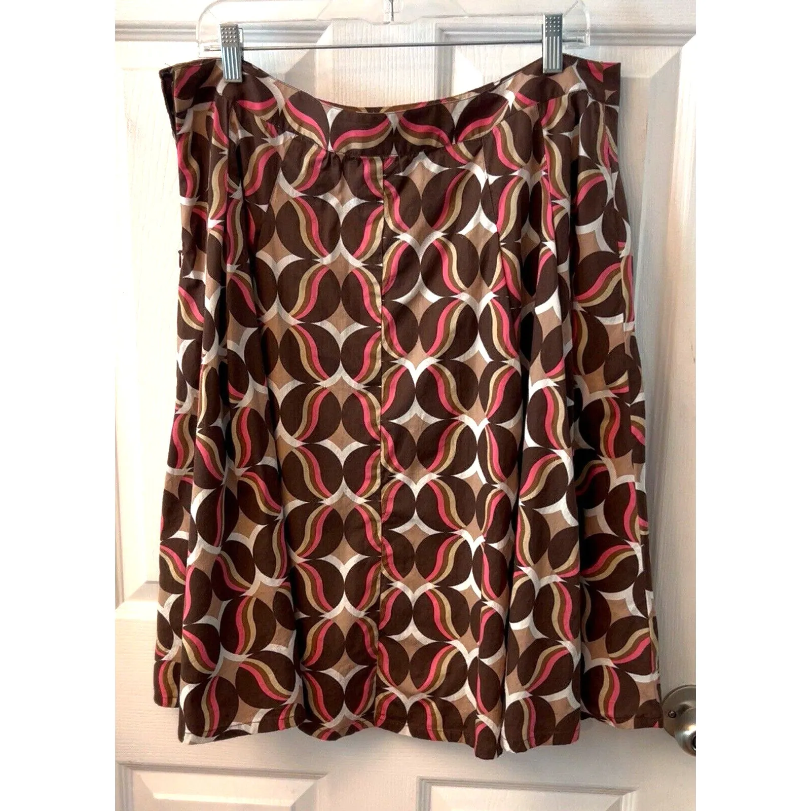 Apostrophe Size 8 Geometric Skirt Preppy Aline Fun Midi - Image 9