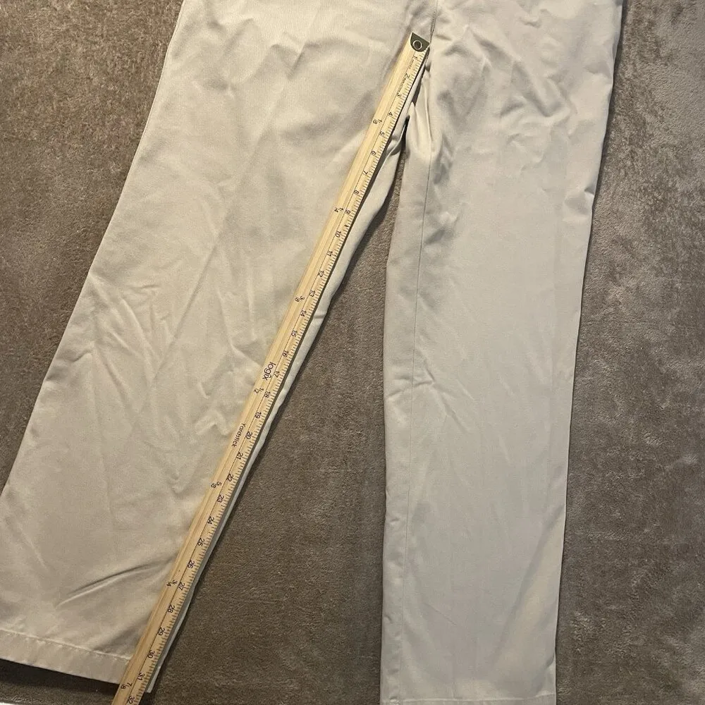 LL Bean Pants Womens 14 Tall Classic Fit Beige High Rise Straight Leg Canvas Tan Size undefined - Image 7