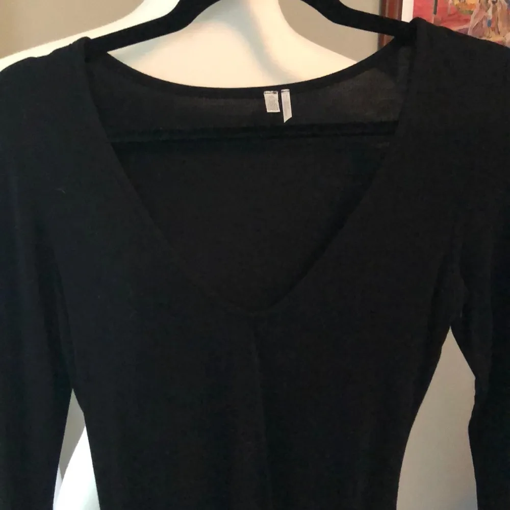 Simple and Basic Black Low Cut Bodysuit - Image 3