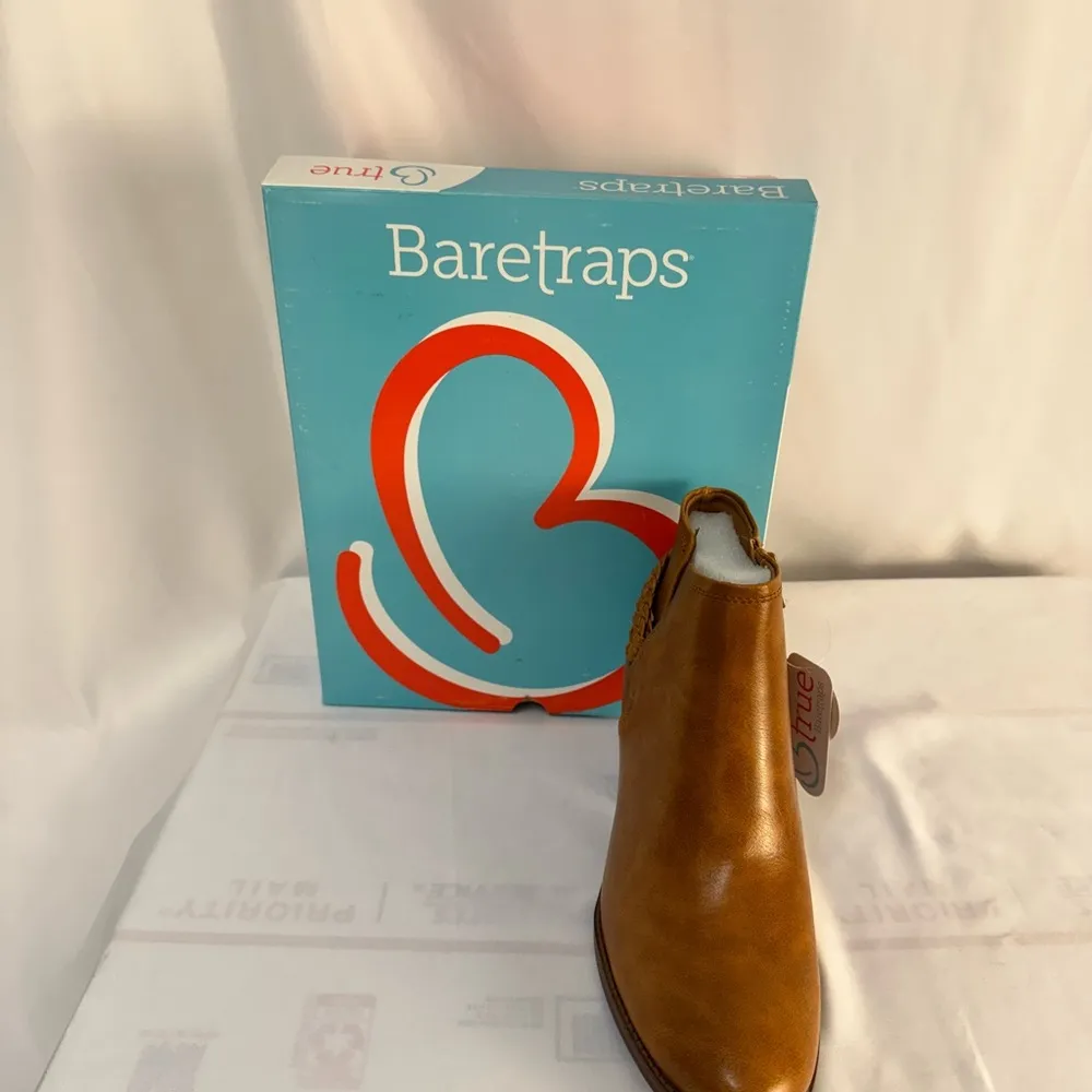 BareTraps Tan Ankle Booties with Stacked‎ Heel​ - Image 6