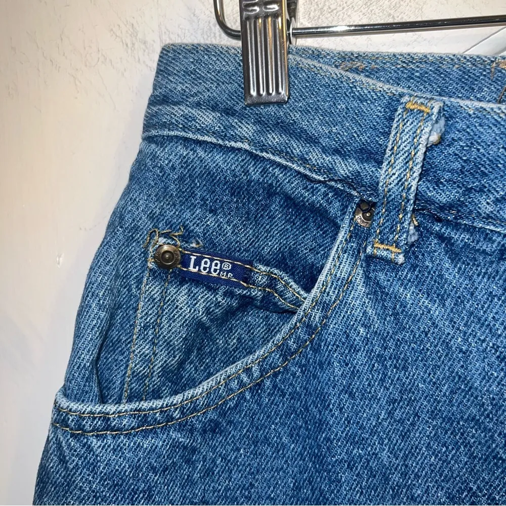 Vintage 80s Lee MR High Waist Denim Mom Jeans Tapered Leg Size 14 waist 30 inch - Image 6