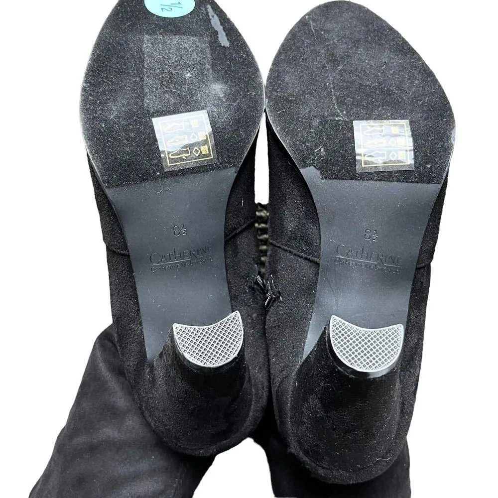 Catherine Malandrino Monarch Heeled Over The Knee Boots 8.5 Black New - Image 12