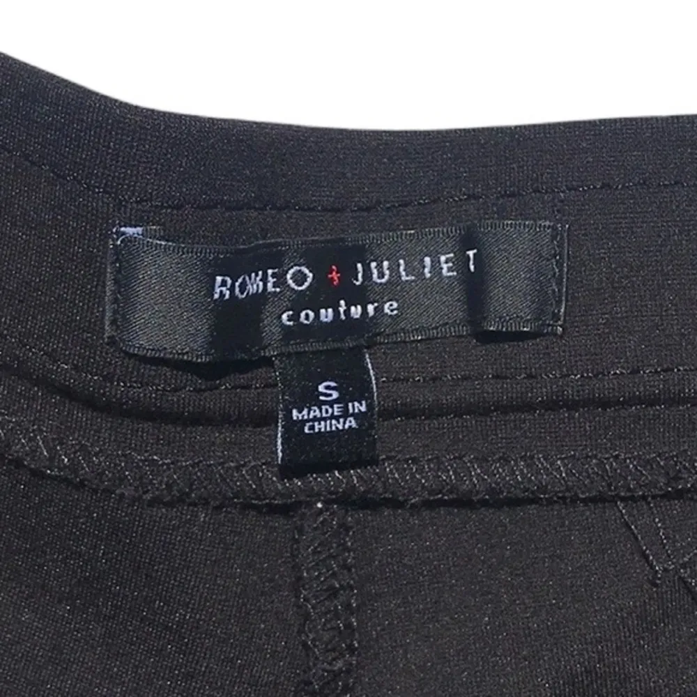 Romeo & Juliet Couture Red/White Pin Stripe Black Leggings - Image 3