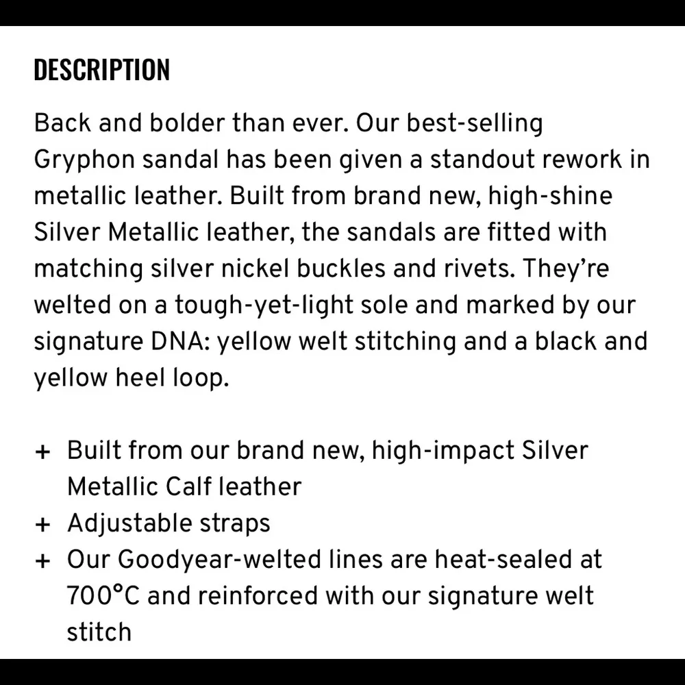 DR MARTENS Gryphon Metallic Leather Gladiator Sandals - Image 4