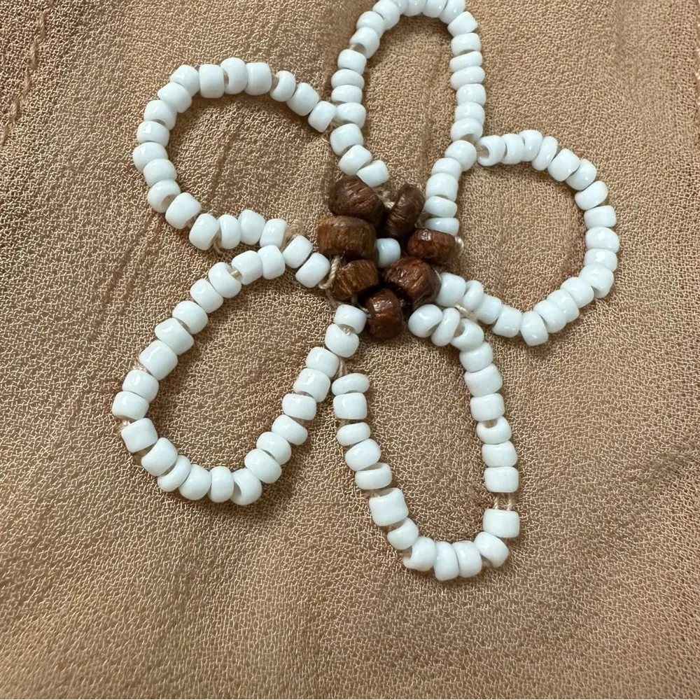 Free People Riley Pony Scarf Western Bohemian Beaded Chain Fringe Hair Tie NWT - Image 7