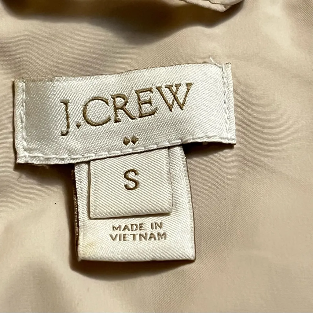 J.Crew Factory Quilted Beige Full Double Zipper Pull Down Puffer Vest-Size Small - Image 14