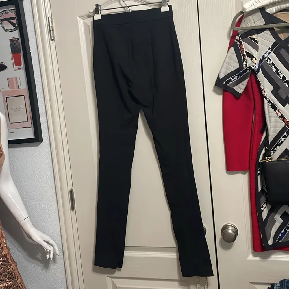 💙💖 NWOT Theory Black High Waisted bi-Stretch Cotton Legging w/Zippers - Image 4