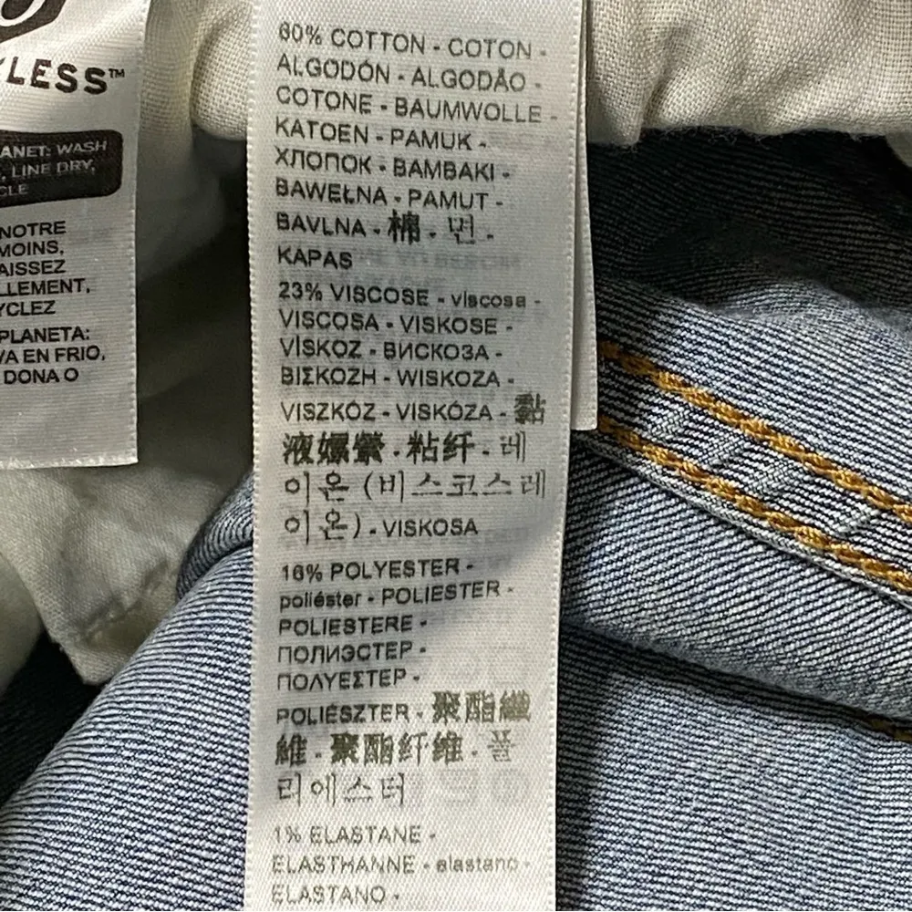 Levi’s Mid Length Denim Shorts 24 Medium Wash Blue Jean Casual Summer Classic - Image 7