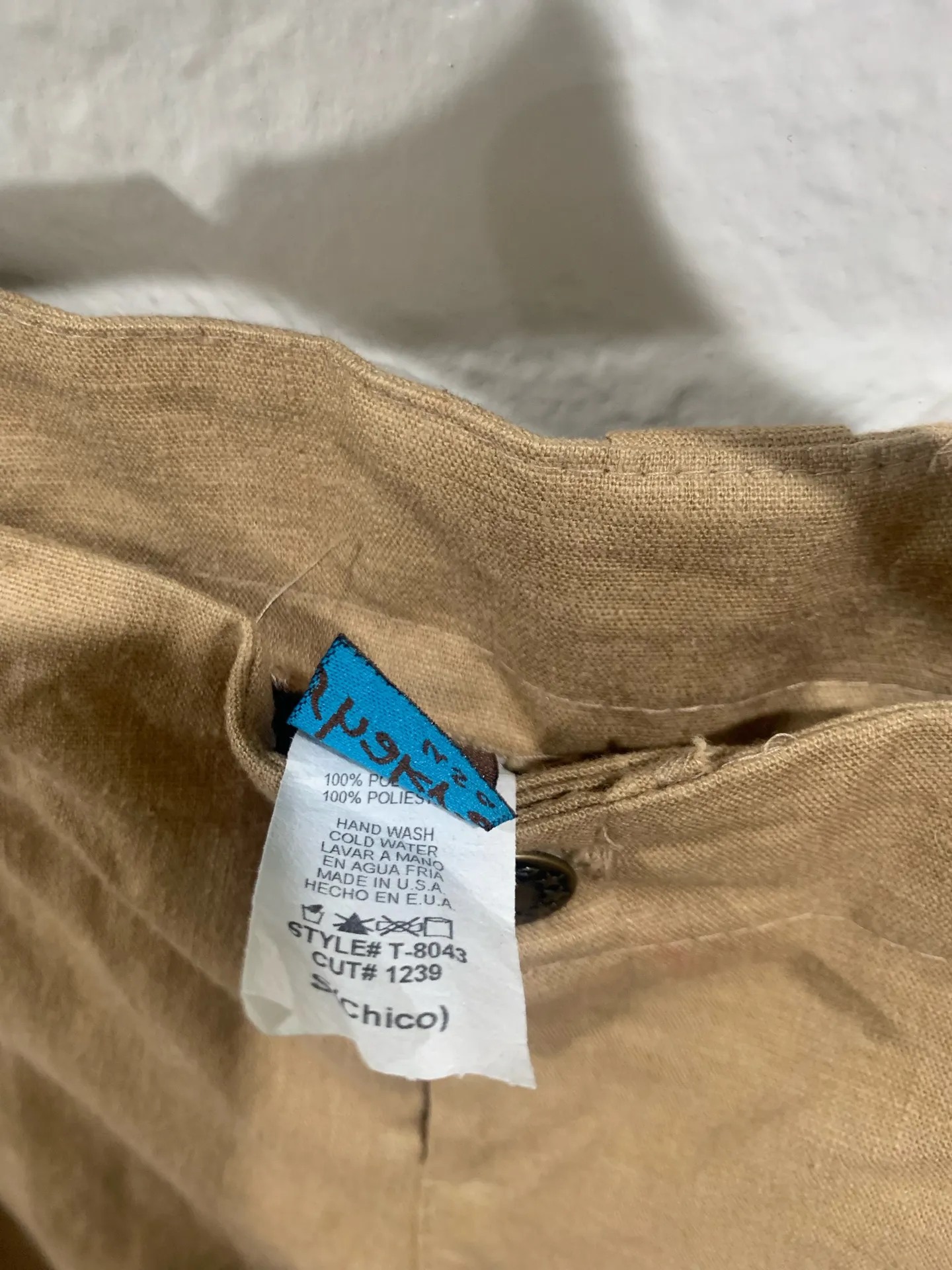 Y2K Low Rise Cargo Capris Tan - Image 4