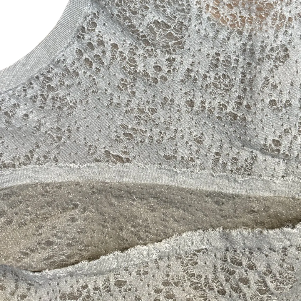 Zara Metallic Jacquard Knit Top Women's Large Retail $60 - Image 7